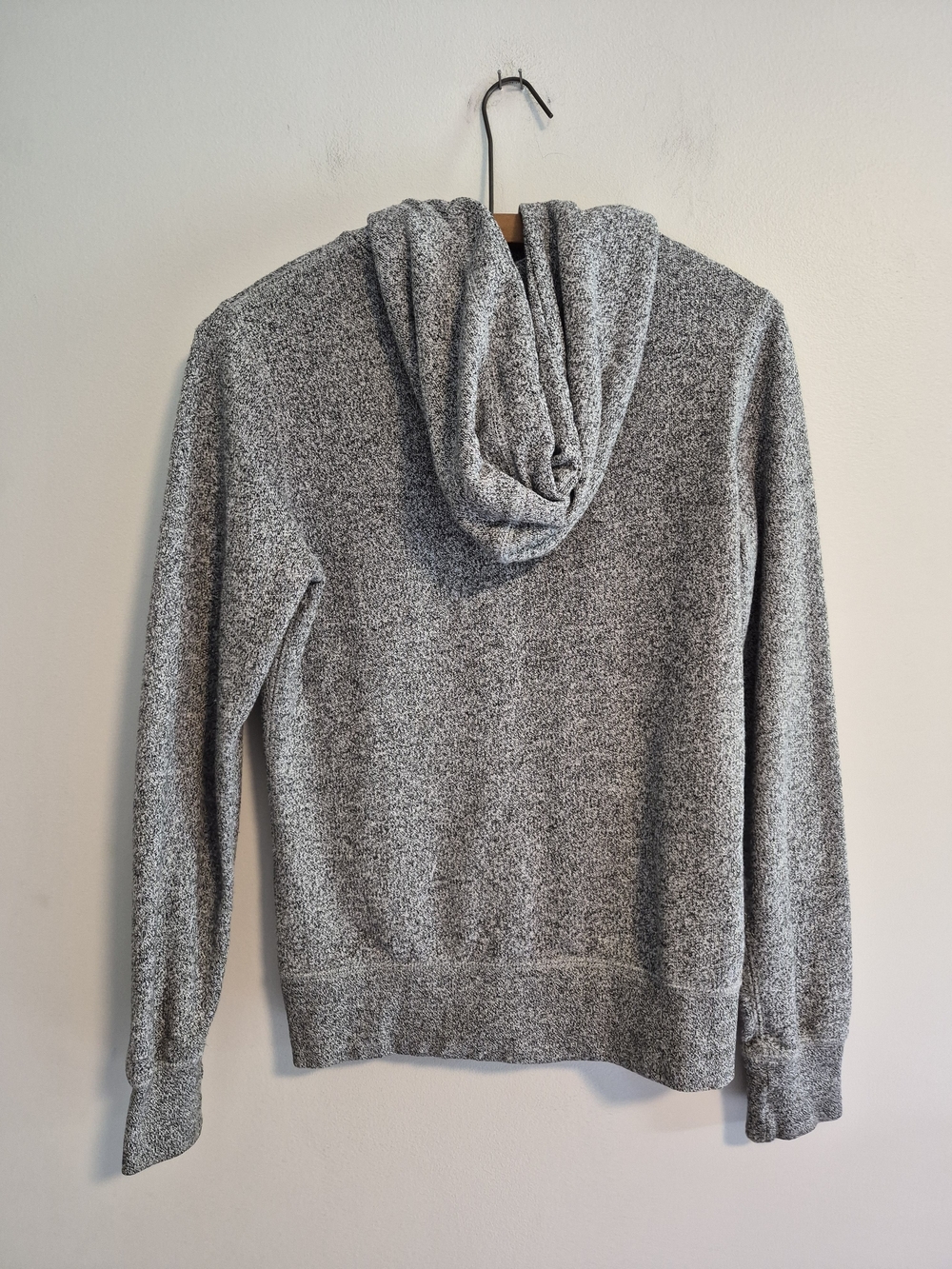 Roots XS Grey Marled Zip Up Hoodie Sweater with White Chest Logo - Picture 4 of 4